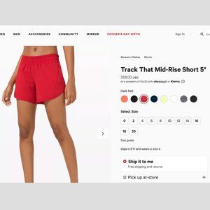 Lululemon Track That Mid-Rise Short 5"